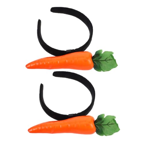 FOYTOKI 2stücke Plüsch Karotten Haarreif Für Ostern Niedlicher Kopfschmuck Lustiges Accessoire Für Partys Und Cosplay Weiches Material Einzigartiges Design Für Feiern von FOYTOKI