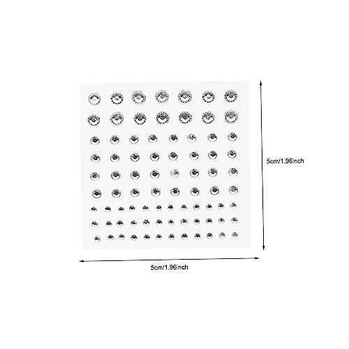 FOYTOKI 3 Sätze Selbstklebende Dekorative Gesichtsglitzersteine in Weiß und Ab Farben Vielseitige Strass Aufkleber für Make Up Festival DIY Kunst und Körperdekoration von FOYTOKI