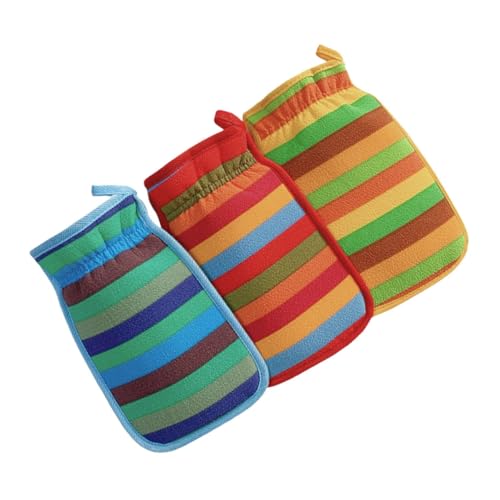 FOYTOKI 3stücke Teiliges Doppelseitige Peeling-handschuhe Exfolierende Waschlappen Für Körper Und Gesicht Zum Entfernen Von Abgestorbener Haut Für Gründliche Reinigung Für Frauen Und von FOYTOKI