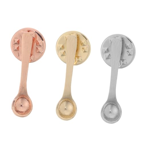 FOYTOKI 3 Stück Teiliges Kaffee Themen Alloy Brosche Löffel Design Langlebiger Modisches Accessoire für Taschen Hüte Bekleidung Geeignet für Cafés Partys Restaurants von FOYTOKI