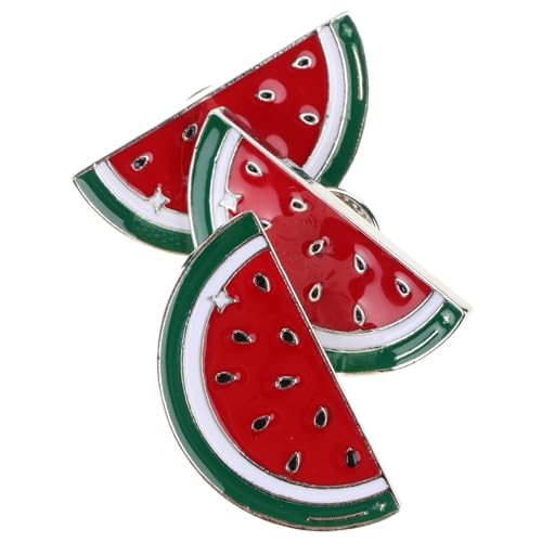 FOYTOKI 3 Stück Teiliges Wassermelonen Broschen aus Niedliche Anstecknadeln für Kleidung Retro Schal Clips Vielseitige Modeaccessoires für Damen und Mädchen von FOYTOKI