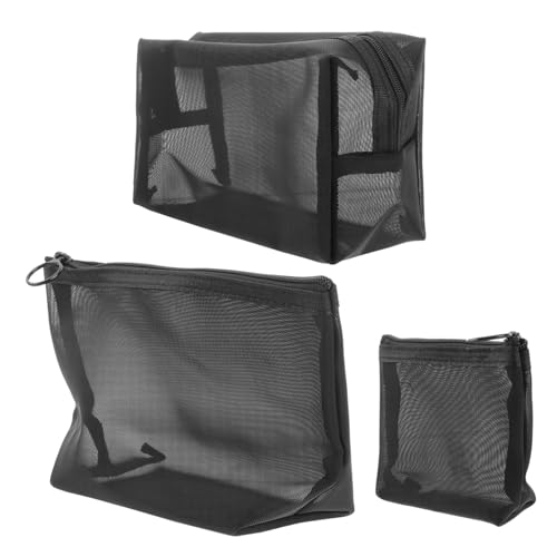 FOYTOKI 3stücke Teiliges Netz-Reise-kosmetiktaschen Multifunktionale Leichte Aufbewahrungstaschen Mit Reißverschluss Für Und Pflegeartikel Für Damen Und von FOYTOKI