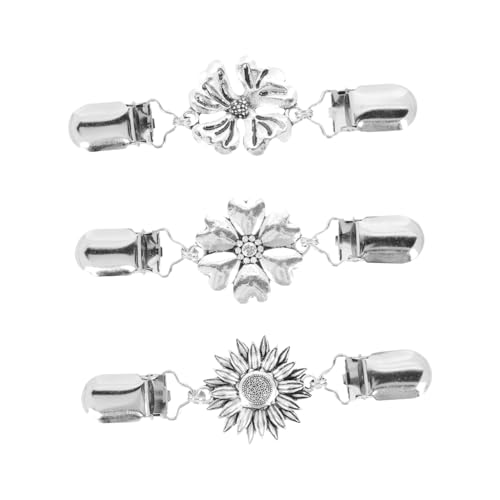 FOYTOKI 3 Stück Vintage Cardigan Kragen Clips aus Robustem Eisen für Pullover Schal Kleidung Damen Mädchen Brosche Modisch Langlebig Vielseitig Einsetzbar von FOYTOKI