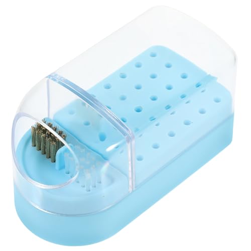FOYTOKI Nagelbohrer Aufbewahrungsbox Mit Fächern Schleifkopf Organizer Transparent Für Maniküre Werkzeuge Bohrerhalter Behälter von FOYTOKI