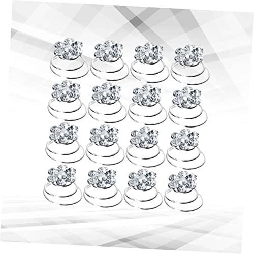 FOYTOKI 36 Stück Teiliges Spiral Haarnadeln mit Mini Strasssteinen Flexible Haarklammern für Damen Geeignet für Haartypen Einfaches Styling von Dutt Frisuren Langlebiger Haarschmuck von FOYTOKI