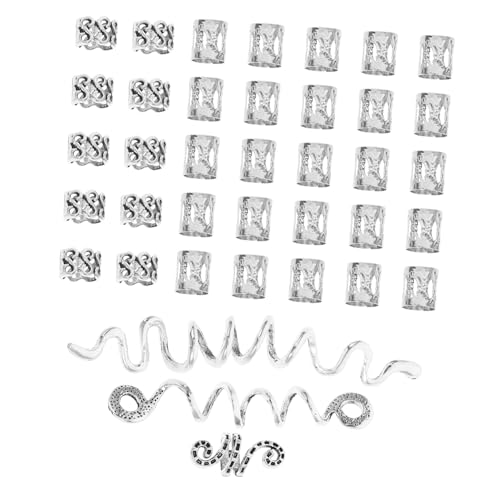 FOYTOKI 38stücke Dreadlock Schmuck Teiliges Haarperlen Und Haarschmuck Für Zöpfe Aus Langlebigem Zinklegierungsmaterial Für Haarverlängerungen Und Festival-dekorationen von FOYTOKI
