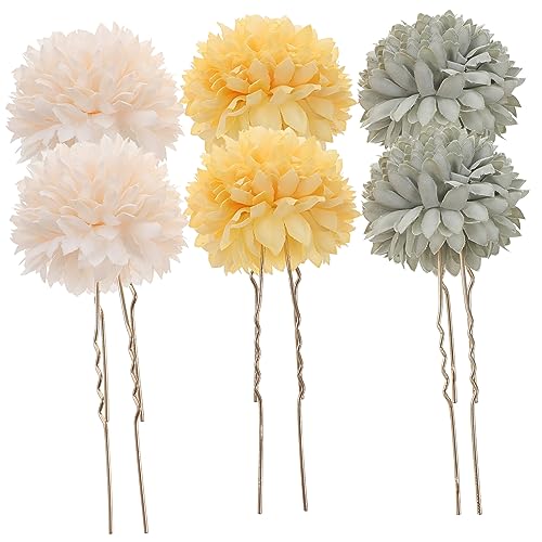FOYTOKI 3paare Blumen-haarspangen Haarnadel Pferdeschwanzhalter Haarschmuck Für Damen Haarspangen Im Chinesischen Stil Für Frauen Haaraccessoires Haarnadel Für Brautjungfern von FOYTOKI