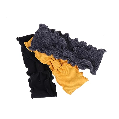 FOYTOKI 3stücke Wellenrand Sport Stirnbänder Für Damen Elastische Yoga-haarbänder Für Fitness Und Freizeit Praktischem Design Und Hohem Tragekomfort von FOYTOKI