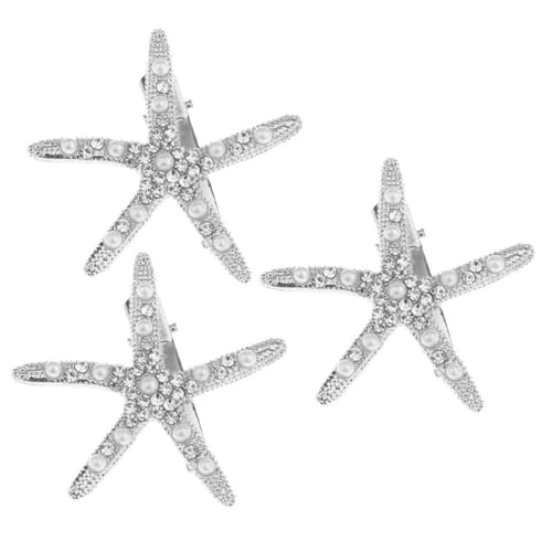 FOYTOKI 3pcs Braut Kopfstücke Für Frauen Hochzeit Kopfspeisezubehör Strauchsee Seestern Haare Haken Schmuck Seestern Haare Barrettes Pins Legierung von FOYTOKI