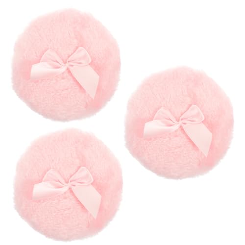 FOYTOKI 3stücke Puderquasten Wiederverwendbare Flauschige Puderquasten Für Junge Mädchen Und Make-up Zarte Bowknot Für Körperpuder Und Kosmetik von FOYTOKI