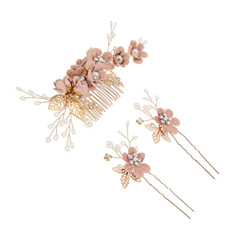 FOYTOKI 3stücke Vintage Braut Haarschmuck Haarsteckerset Mit Blüten Für Hochzeiten Stilvolles Haaraccessoire Aus Hochwertiger Legierung Für Damen Und Mädchen von FOYTOKI