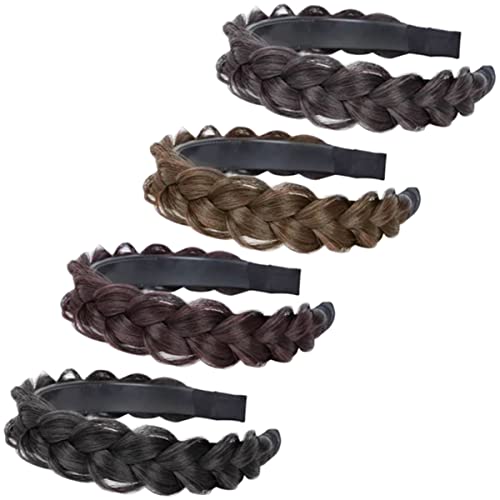FOYTOKI Synthetisches Haargeflecht-stirnband Perücke Kopfschmuck Haarbänder Für Frauen Breit Geflochten Kopfbedeckung Elegantes Accessoire FOYTOKI Synthetisches Haargeflecht-stirnband Perücke Kopfschmuck Haarbänder Für Frauen Breit Geflochten Kopfbedeckung Elegantes Accessoire von FOYTOKI
