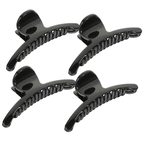 FOYTOKI 4stücke Große Haarklammer Schwarz Aus Kunststoff Leichte Und Robuste Konstruktion Einfach Zu Verwenden Für Dickes Haar Klassischer Und Modischer Stil Für Mädchen Und Frauen von FOYTOKI