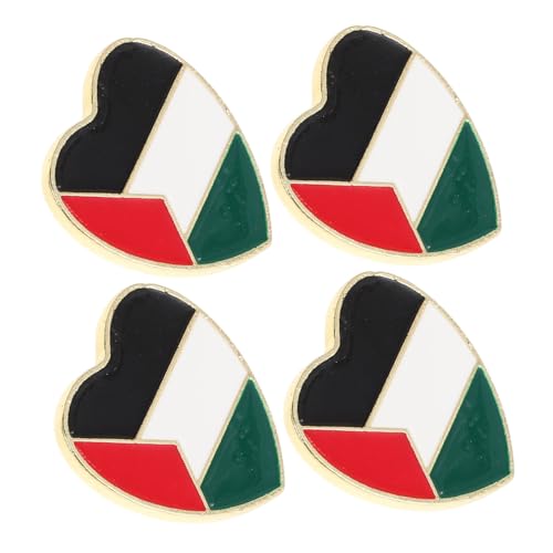 FOYTOKI 4 Stück Palästina Flagge Broschen aus Farbintensive Anstecknadeln für Kleidung Vielseitige Schmuck Accessoires für Partys Sportveranstaltungen und Modische Outfits von FOYTOKI