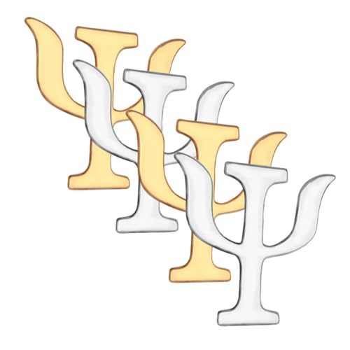 FOYTOKI 4 Stück Psychologie Symbol Broschen aus Legierung Vintage Anstecknadeln für Damen Modische Corsage Pins in Gold und Silber Einfach zu Befestigen für Kleidung Taschen Hüte und von FOYTOKI
