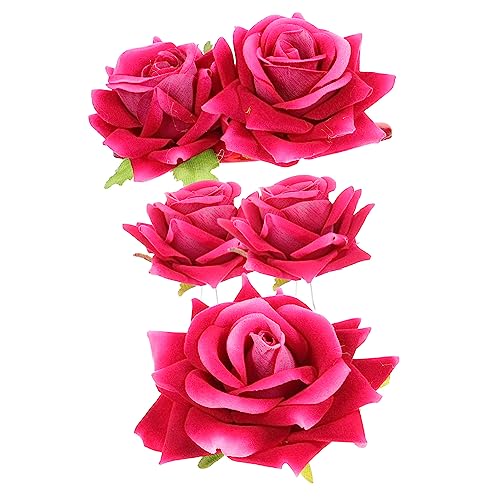 FOYTOKI 4 Stück Roseförmige Haarklammern Multifunktionale Haarspangen für Alltagsdeko Rutschfeste Haarnadeln Rosé für Damen von FOYTOKI