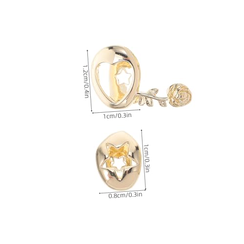 FOYTOKI 4 Stück Teiliges Hip Hop Teeth Grills mit Goldfarbenen und Stern Einzelzahnkappen Leichtes Modisches Rapper-zahnschmuck-Accessoire für Halloween und Punk-kostüme von FOYTOKI