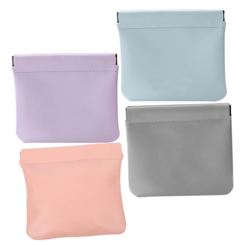 FOYTOKI 4Stücke Kosmetik Organizer Selbstschließend Tragbar aus PU Material Himmelgrau Rauchrosa Hellviolett und Reisen Schützt Ihre von FOYTOKI