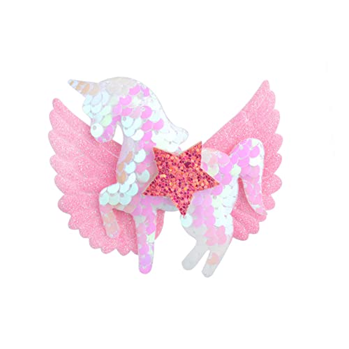 FOYTOKI 4stücke Einhorn Haarnadel Für Mädchen Einhorn Haarspange Aus Griffigem Material Sternendesign Haar Ornament Für Junge Mädchen Und Kinderfrisuren von FOYTOKI