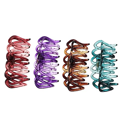 FOYTOKI 4stücke Klaue Clips Haarklammern Für Frauen Haarklammer Aus Acryl Haarzubehör Als Kopfschmuck Haarspange Zum Fixieren Der Haare Für Bad Oder Party von FOYTOKI