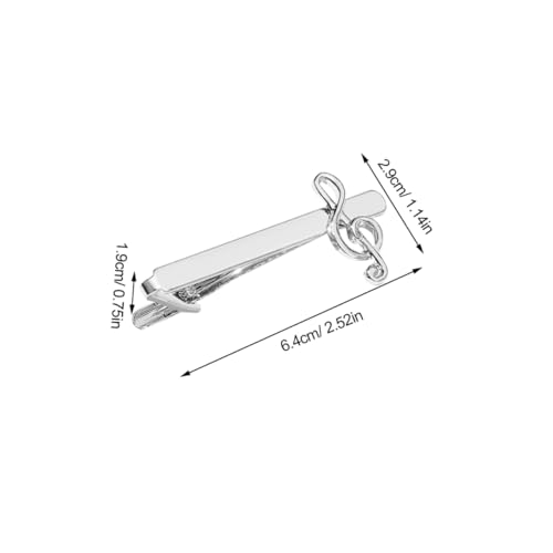 FOYTOKI 5 Stück Krawattenklammer mit Musiknoten Krawattenklammern aus Metall Krawattenklammern für Männer Herren Modekrawattenklammern Herrenkrawatte Mann Shirt Clip Zinklegierung Silber von FOYTOKI