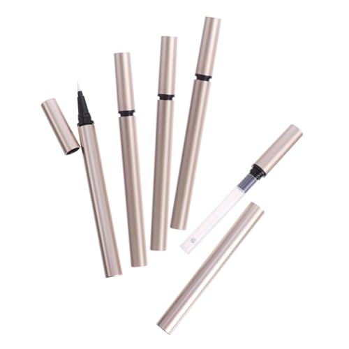 FOYTOKI 5 Stück Nachfüllbare Eyeliner Pen Diy Flüssige Eyeliner Behälter in Gold für Einfache Auftragen für Reisen und Unterwegs von FOYTOKI