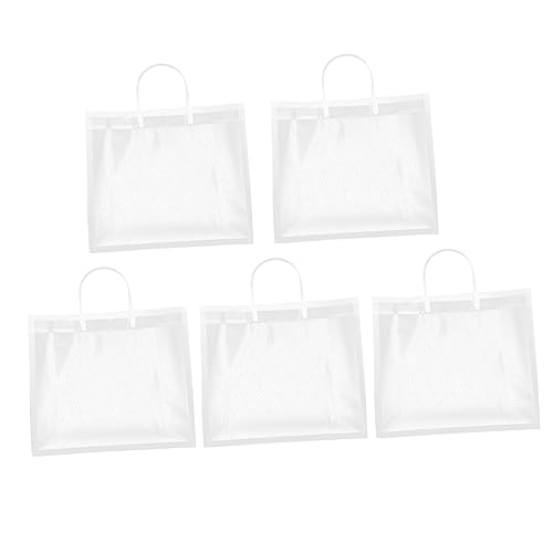 FOYTOKI 5 Stück Wiederverwendbare Einkaufstaschen Großes Handtaschen aus Vliesstoff für Lebensmitteltransport Stabilen Griffen von FOYTOKI