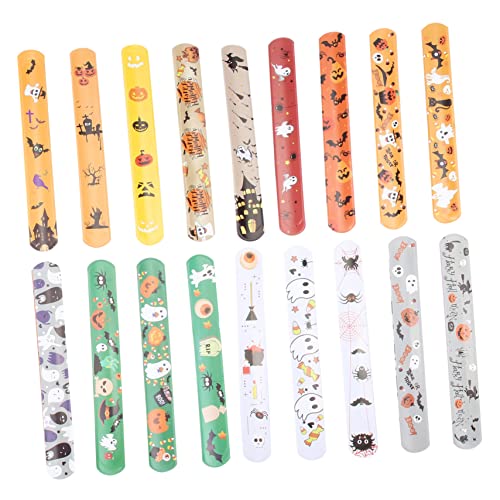 FOYTOKI 50 Stück Halloween Ring Armbänder mit Ergonomischem Design und Verschiedenen Motiven Partydeko für Halloween Kostümzubehör und Festliche Anlässe von FOYTOKI