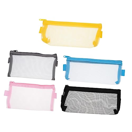FOYTOKI 5stücke Federmäppchen Für Stifteaufbewahrung Tragbare Bleistifttasche Aus Hochwertigen Materialien Organizer Für Schreibwaren Mesh Stiftbox Für Schule Und Büro von FOYTOKI