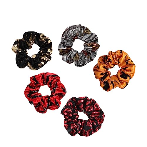 FOYTOKI 5stücke Halloween Haargummis Elastische Haarbänder Für Damen Mit Attraktivem Design Für Partys Und Festliche Anlässe Langlebig Und Komfortabel Der Anwendung von FOYTOKI