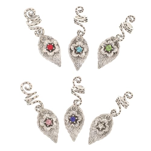 FOYTOKI 6 Stück Teiliges Dreadlocks Haarringe aus Langlebiger Zinklegierung Dekorative Haar Pendants für Zöpfe Vielseitiges Zubehör für Festival Party und Alltag Einfache Anwendung Profi von FOYTOKI