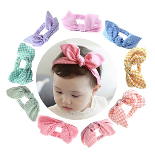 FOYTOKI 6 Stück Teiliges Haarband mit Elastischem Hasenohr Design Farbenfrohe Knotenfreie Ponytail Holder und Haarbänder Dehnbar Schadstofffrei als Haarschmuck und Armband für Mädchen von FOYTOKI