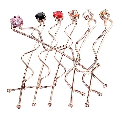 FOYTOKI 6stücke Damen Barrettes Frauen Seitliche Haarclips Strass Haarschmuck Dekorative Haar Styling Zubehör Für Teenager Und Alltag von FOYTOKI