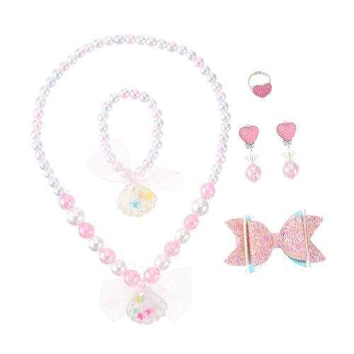 FOYTOKI 6Stücke Teiliges Schmuckset mit Halskette Armband und Fingerring Charmante Perlenaccessoires für Partys und und Langlebig Kreatives Design von FOYTOKI