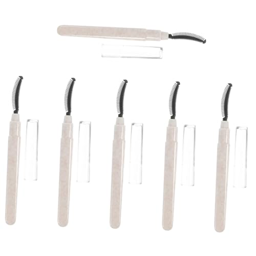 FOYTOKI 6Stücke Wimpernbürsten Silikon Mascara Bürsten für Wimpern Trennung Tragbar Leicht für Make Up Unterwegs mit Praktischem Deckel von FOYTOKI