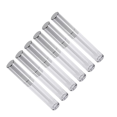 FOYTOKI 6stücke Leere Lipgloss-tuben Mit Stäbchen Gloss Lip Balm Behälter Ergonomisches Design Für Mobile Anwendung Silber von FOYTOKI