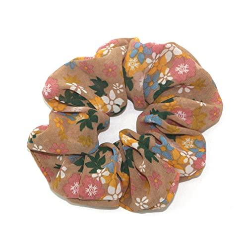 FOYTOKI 6stücke Stilvolle Blumenmuster Haargummis Elastische Haarringe Für Damen Retro Haarzubehör in Mischfarben Für Jeden Anlass von FOYTOKI