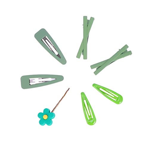 FOYTOKI 7stücke Grüne Blumen-haarnadeln X-förmige Haarklammern Mit Druckknopf Alligator-haarspangen Schöne Haarspangen Für Mädchen Und Frauen Strapazierfähig Aus Kunststoff von FOYTOKI