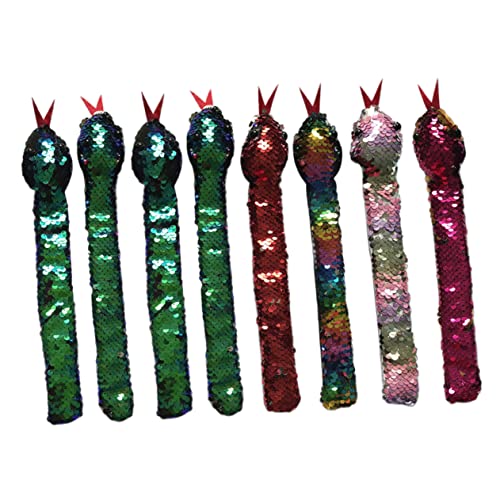FOYTOKI 8 Stück Slap Armbänder Snake Slap Wristbands für Lustige Party Zufällige Farben Zufällige Farbe von FOYTOKI