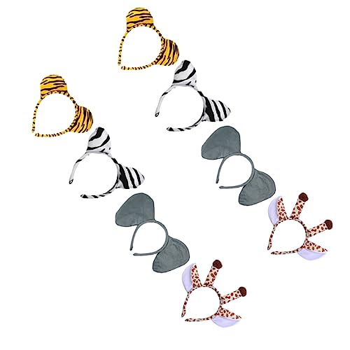 FOYTOKI 8 Stück Teiliges Tiermotive Haarreif Plüsch Haarschmuck Leicht Karneval Party Accessoires für Damen von FOYTOKI