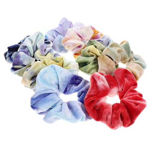 FOYTOKI Elastische Haargummis-Set 9-teilig weicher Samt Haargummis Pferdeschwanzhalter Haarbänder Haarseilringe für Damen modische Haar-Accessoires für Jungen und Mädchen von FOYTOKI