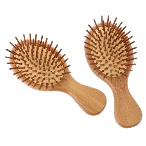 FOYTOKI Bambus Kissen Kamm 2 Stücke Anti Statische Bürste mit Kopfhaut Massagefunktion Ergonomisch für Glänzendes Haar für Haartypen von FOYTOKI