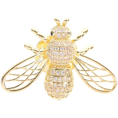 FOYTOKI Bienenbrosche Damen Anstecknadel Kupfer mit Zirkonia Vintage Tier Motiv Kleidung Schmuck Accessoire für Blusen Pullover Taschen von FOYTOKI