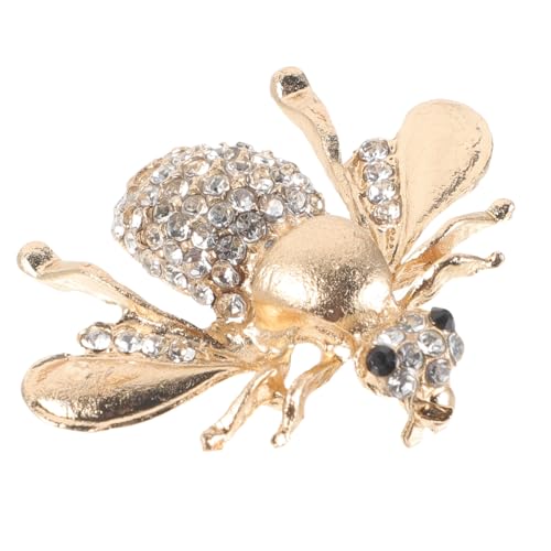 FOYTOKI Bienenbrosche mit Strass Vintage Insekten Anstecknadel für Damen Goldene Brosche für Jacke Schal oder Kleid Tierbrosche für Besondere Anlässe von FOYTOKI