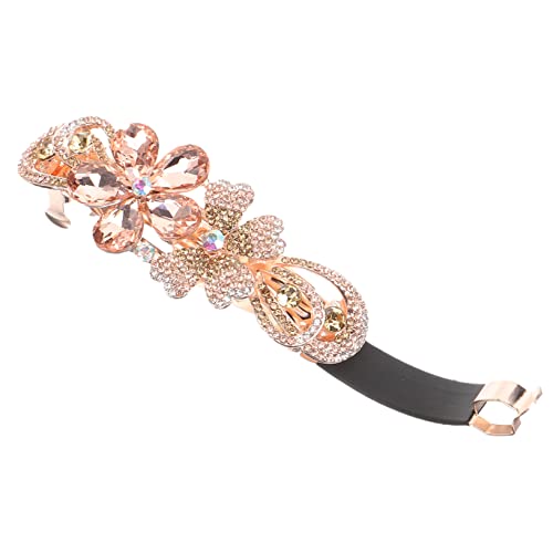 FOYTOKI Blumen Haarspange für Dickes Haar Eleganter Haarklammer mit Federdesign für Hochzeiten Partys und Besondere Anlässe Schimmernde Farbe Langlebiges Accessoire für Damen von FOYTOKI