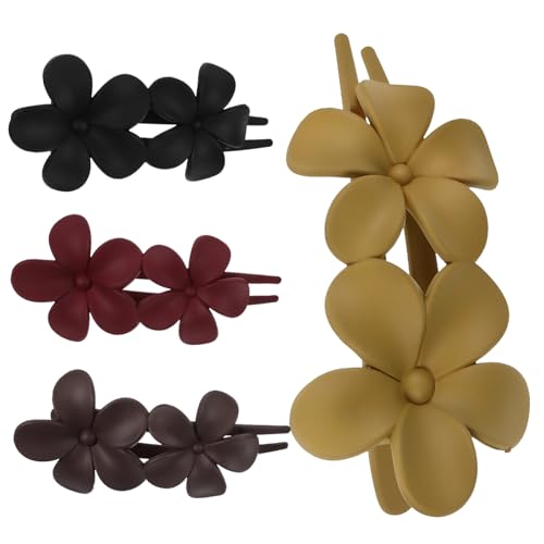 FOYTOKI 4stücke Blumen-haarklammern Für Damen Große Krallenclips Aus Robustem Material Rutschfest Und Vielseitig Für Verschiedene Frisuren Und Anlässe Perfektes Haaraccessoire Für von FOYTOKI