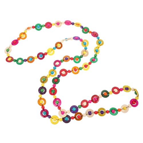 FOYTOKI Boho Vintage Kokosnussschalen Halskette Handgefertigt mit Runden Perlen Lange Geflochtene Schmuckkette für Damen und Mädchen Modisches Geschenk für Alltag Party Strand und Urlaub von FOYTOKI