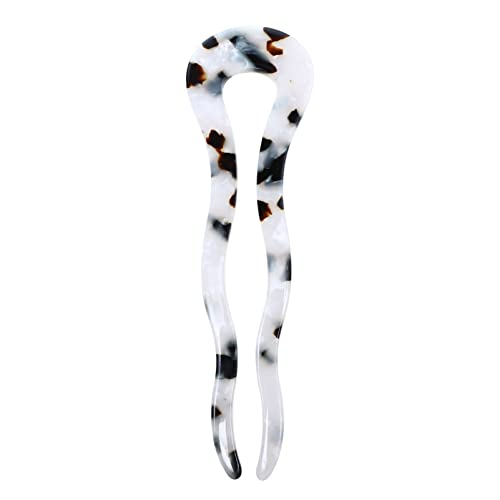 FOYTOKI U-förmige Haarnadel Aus Acetat Für Hochzeiten Partys Festivals Und Weihnachten Elegantes Haaraccessoire Für Frauen Mit Wellenmuster von FOYTOKI