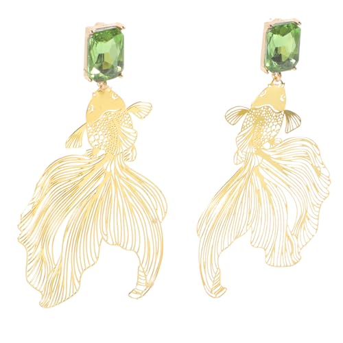 FOYTOKI Chinesische Fisch Ohrstecker Damen Ohrschmuck aus Langlebiger Eleganter Stil Ohrstecker für Party Hochzeit Alltag Geeignet von FOYTOKI