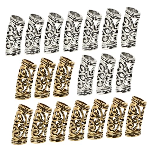 FOYTOKI 20stücke Dreadlock Schmuck Haarschmuck Für Zöpfe Dread Beads Aus Langlebigem Legierungsmaterial Für Kreative Frisuren Geeignet Für Damen Und Herren von FOYTOKI